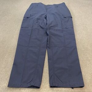 Tru-Spec Pants Mens Large Regular Navy Blue Ripstop Cargo Military Utility